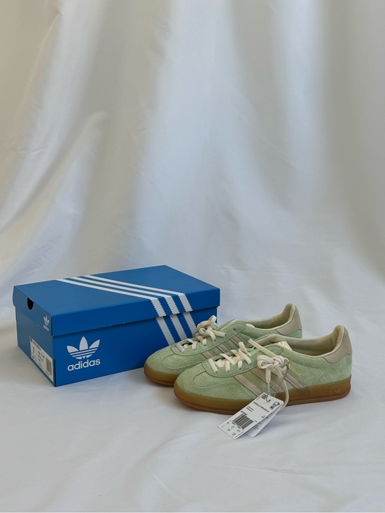 adidas Shoes - adidas Gazelle Indoor Shoes Semi Green Spark/Almost Yellow/Cream White
